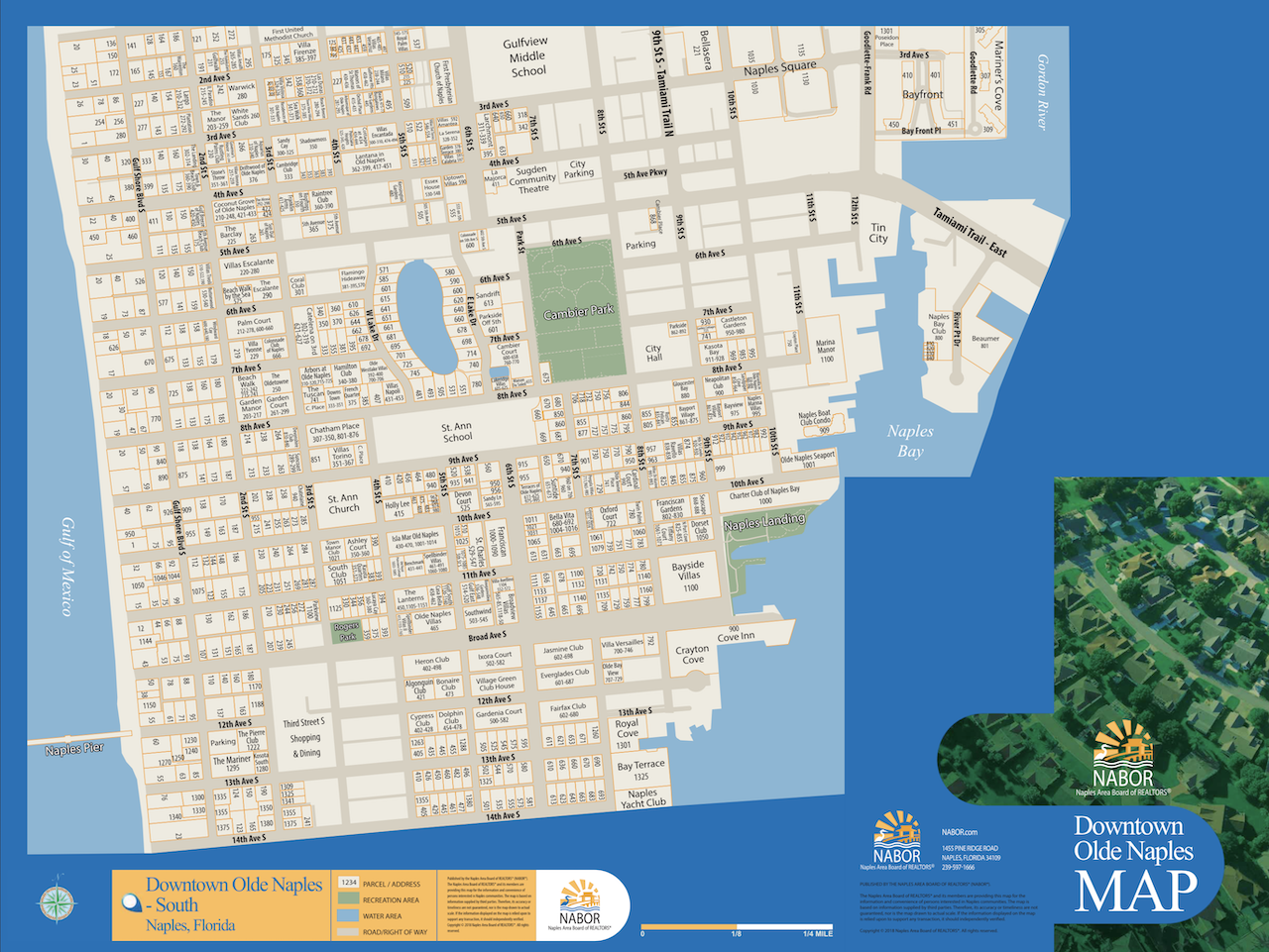 Downtown Olde Naples - South map