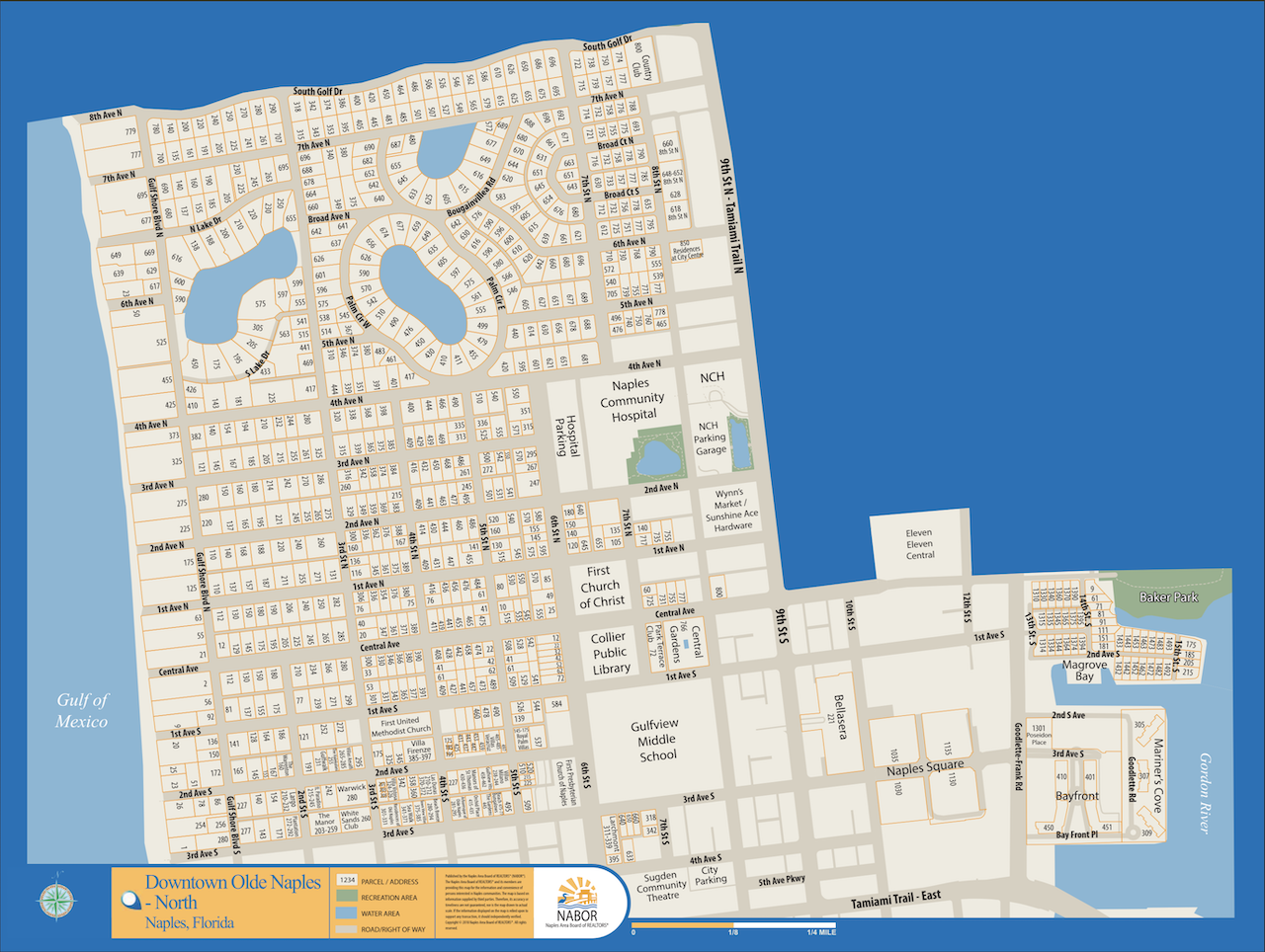 Downtown Olde Naples - North map
