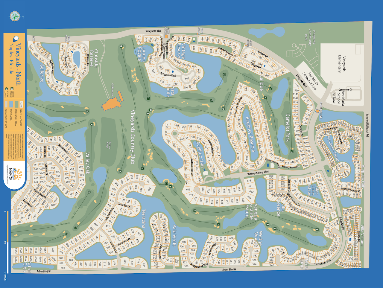 Vineyards - North map